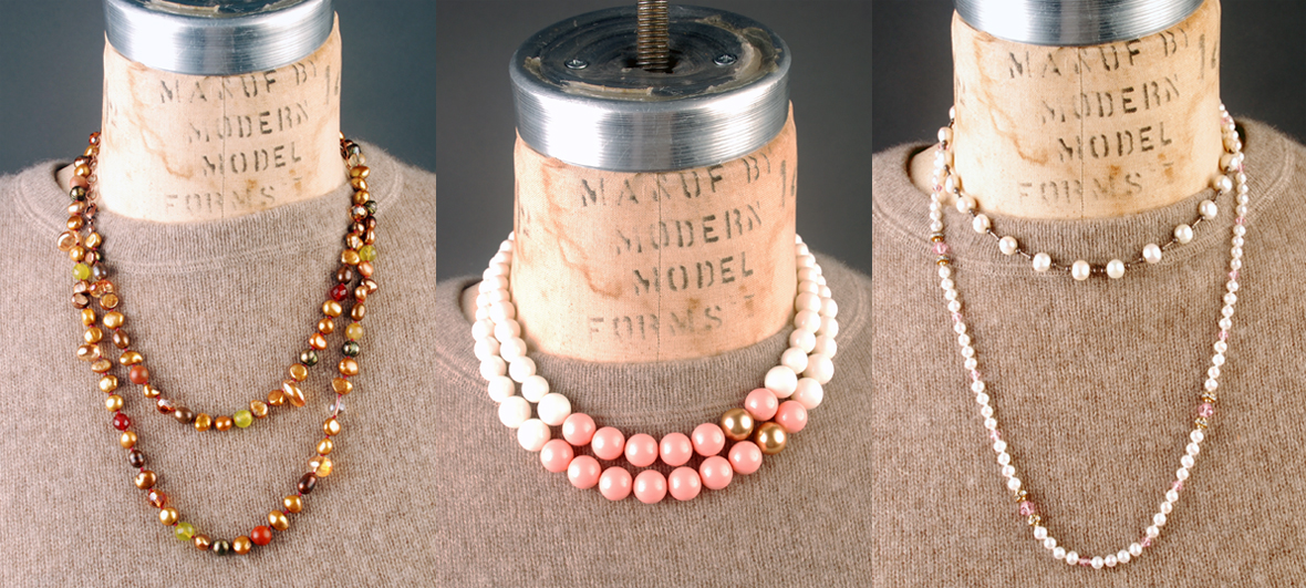 Pearl necklaces for fall wear